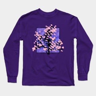 Cherry blossoms in purple Long Sleeve T-Shirt